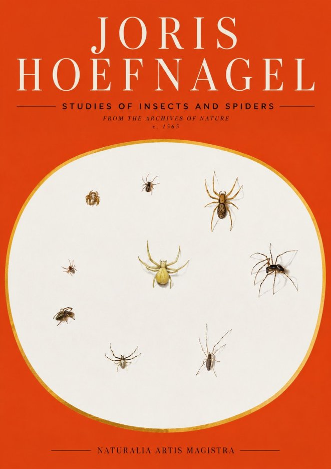 Joris Hoefnagel Studies of Insects and Spiders No2 - Juliste