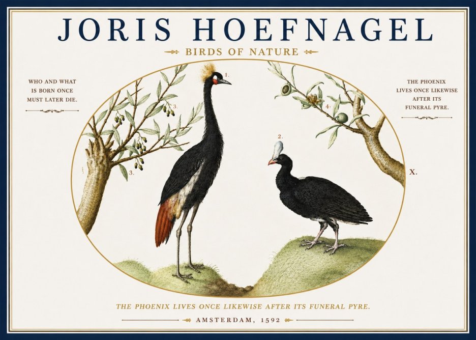 Joris Hoefnagel Birds of Nature No3 - Juliste
