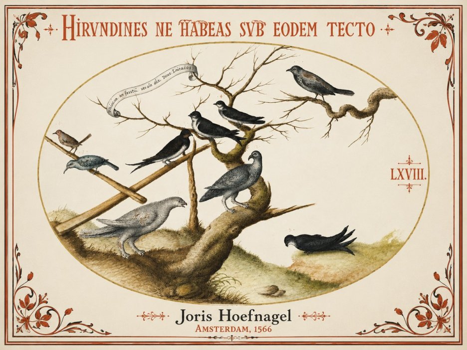 Joris Hoefnagel Birds Study No4 - Juliste