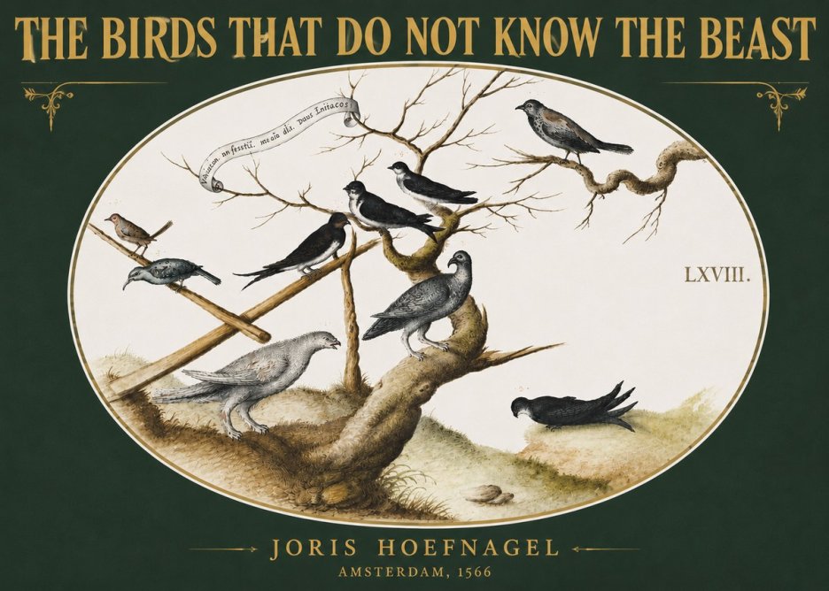 Joris Hoefnagel Birds Study No5 - Juliste