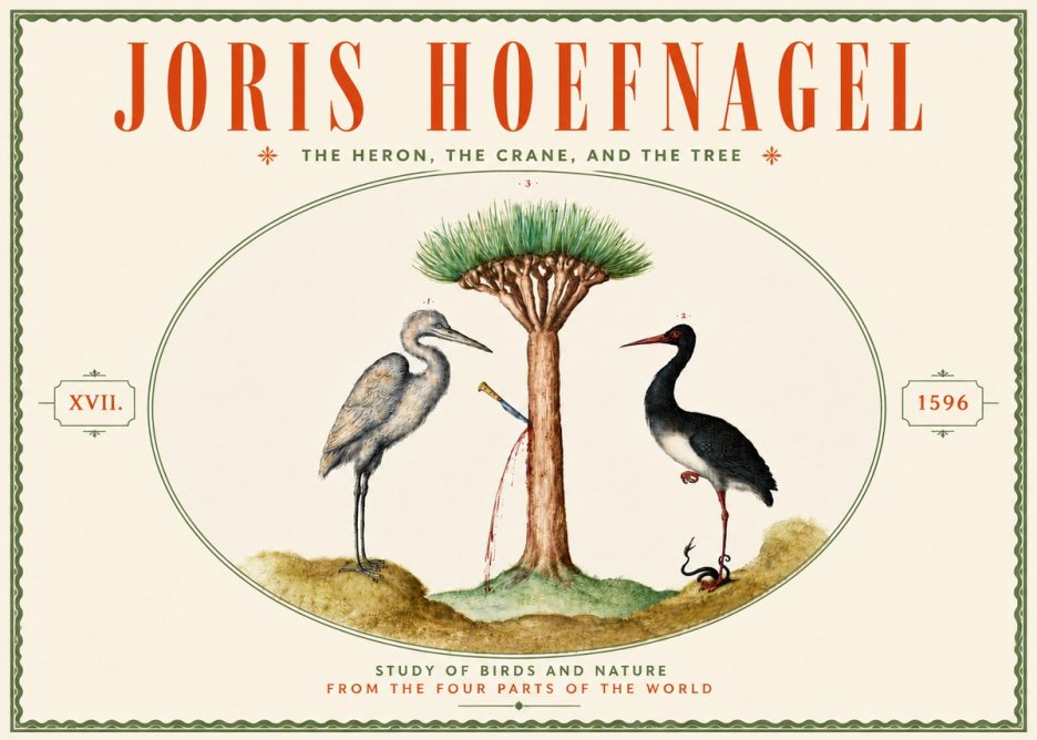Joris Hoefnagel The Heron, the Crane, and the Tree No6 - Juliste