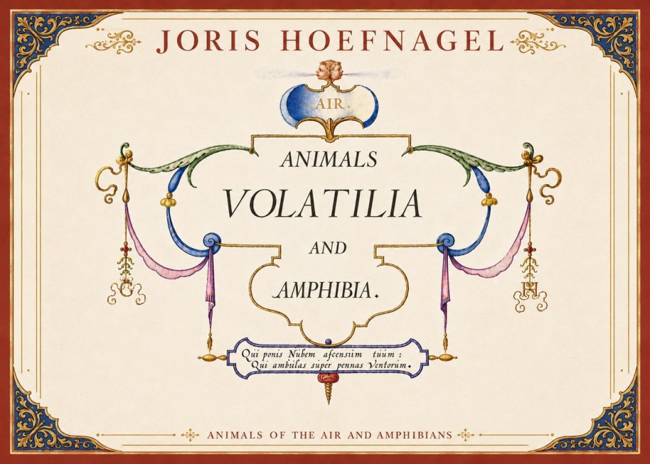 Joris Hoefnagel Animals Volatilia and Amphibia. No6 - Juliste