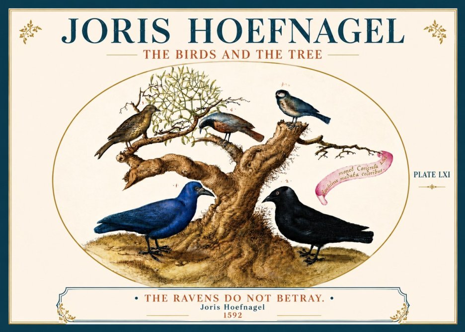 Joris Hoefnagel The Birds and the Tree No4 - Juliste