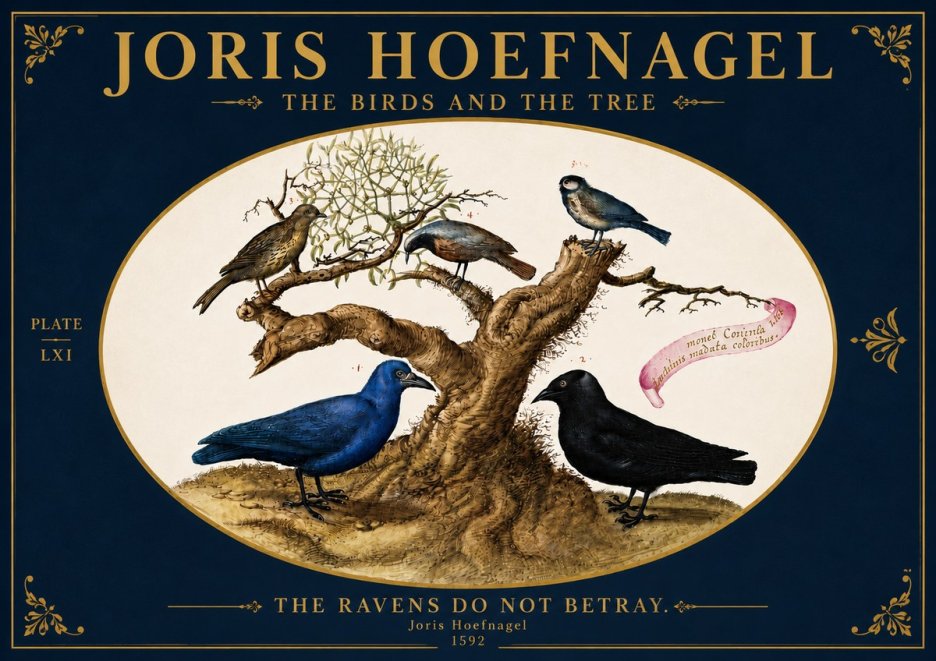 Joris Hoefnagel The Birds and the Tree No5 - Juliste