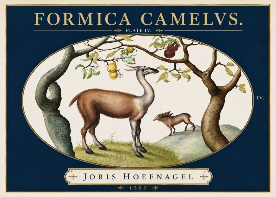 Joris Hoefnagel Formicamelus. No5 - Juliste