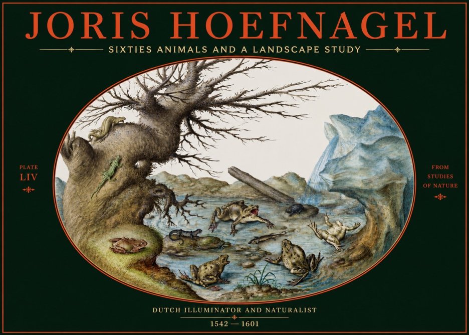 Joris Hoefnagel Sixtties Animals and a Landscape Study No2 - Juliste
