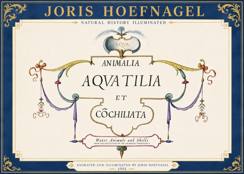 Joris Hoefnagel Animalia Aquatilia Et Cochiliata No3 - Juliste