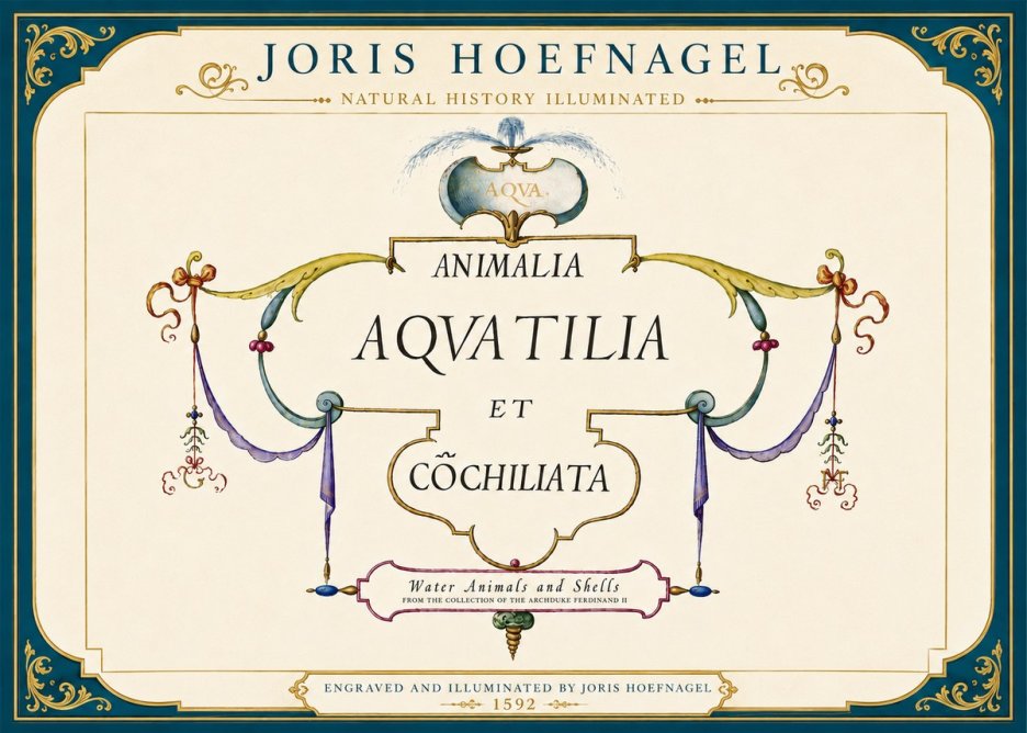 Joris Hoefnagel Animalia Aquatilia Et Cochiliata No5 - Juliste