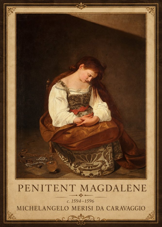 Michelangelo Merisi da Caravaggio Penitent Magdalene No1 - Juliste