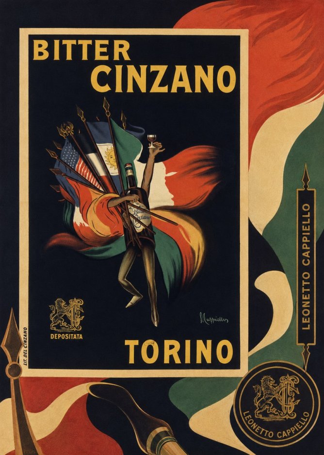 Leonetto Cappiello Bitter Cinzano Torino No6 - Juliste