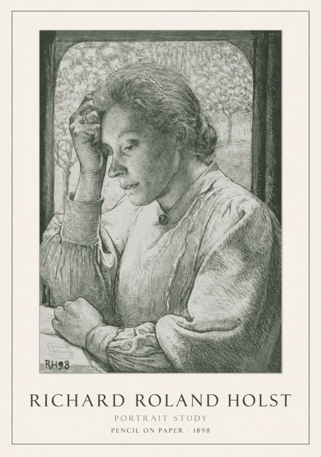 Richard Roland Holst Portrait Study No1 - Juliste
