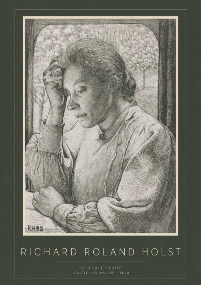 Richard Roland Holst Portrait Study No2 - Juliste