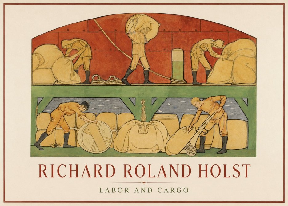 Richard Roland Holst Labor and Cargo No1 - Juliste