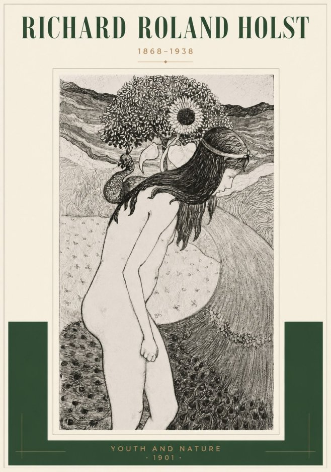 Richard Roland Holst Youth and Nature No2 - Juliste
