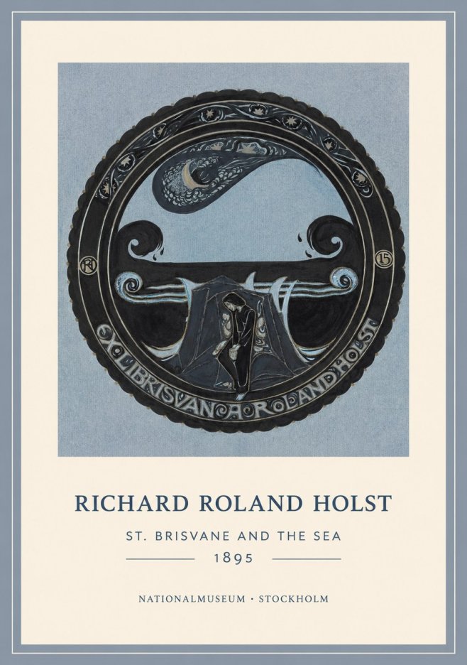 Richard Roland Holst St. Brisvane and the Sea No1 - Juliste