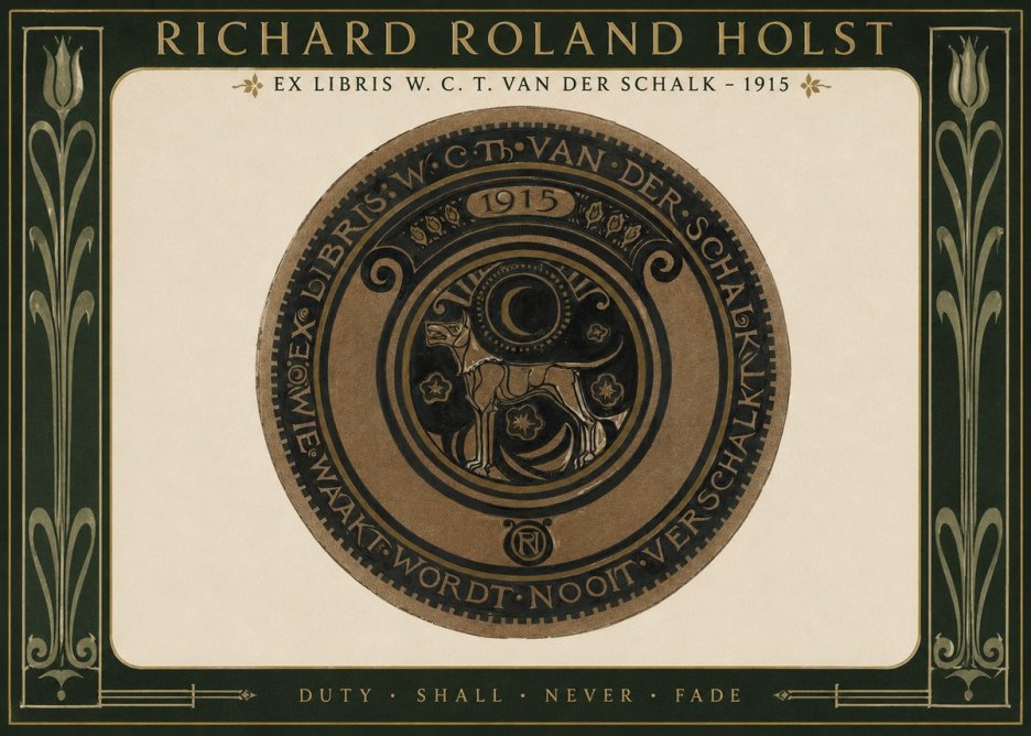 Richard Roland Holst Ex Libris W. C. T. Van Der Schalk - 1915 No2 - Juliste