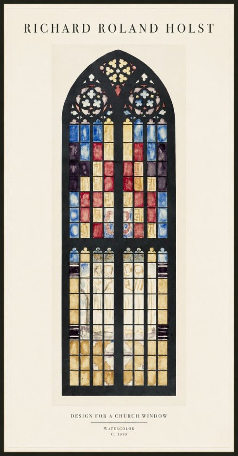 Richard Roland Holst Design for a Church Window No1 - Juliste