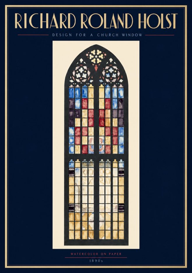 Richard Roland Holst Design for a Church Window No2 - Juliste