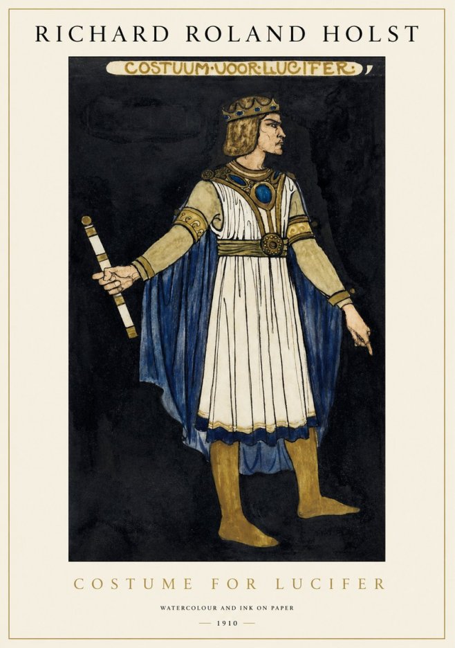 Richard Roland Holst Costume for Lucifer No1 - Juliste
