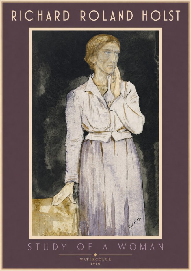 Richard Roland Holst Study of a Woman No2 - Juliste