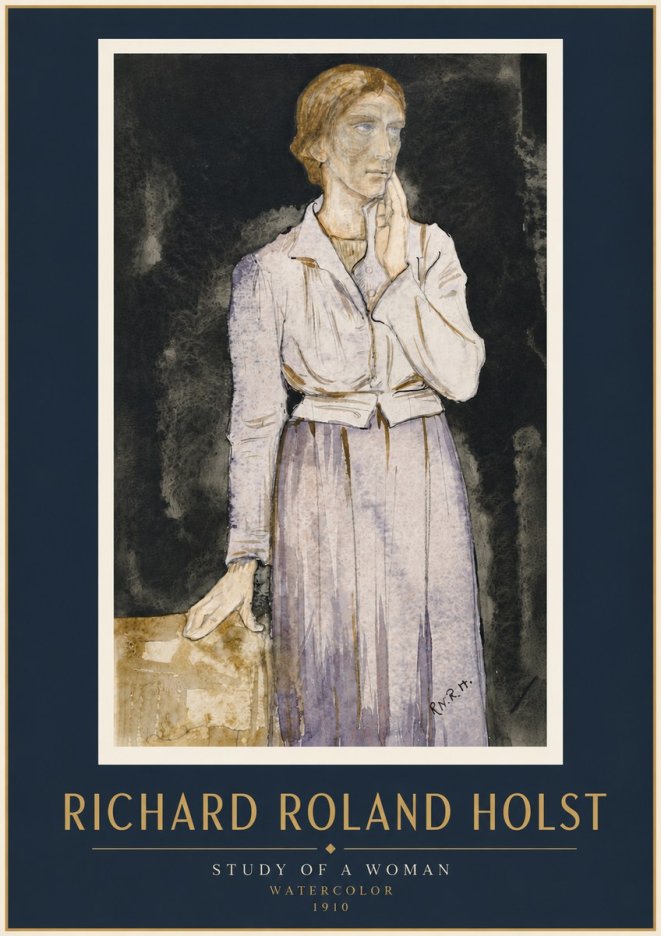 Richard Roland Holst Study of a Woman No5 - Juliste