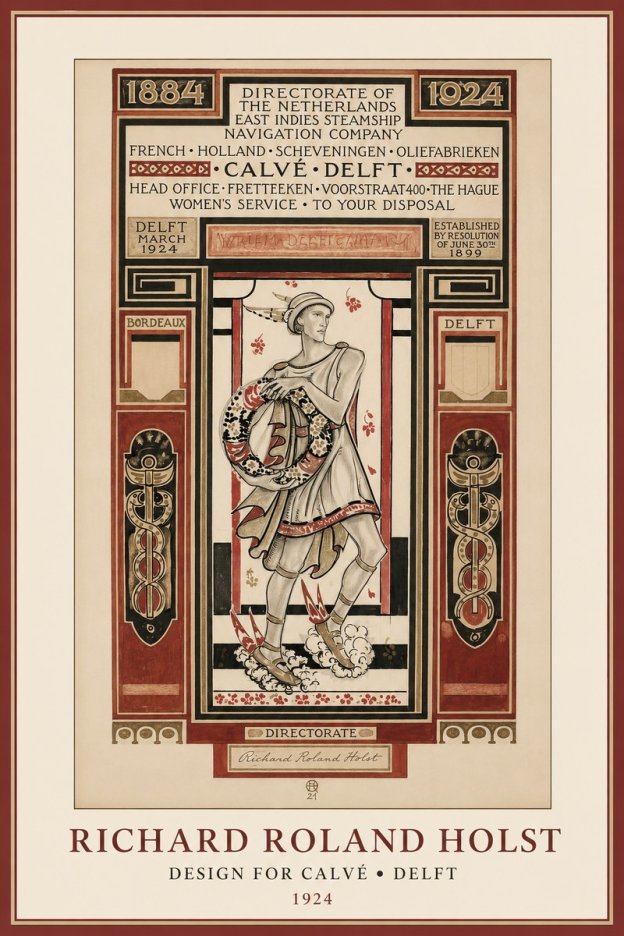 Richard Roland Holst Design for Calvé • Delft No1 - Juliste
