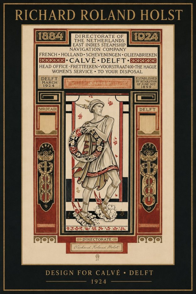 Richard Roland Holst Design for Calvé • Delft No2 - Juliste