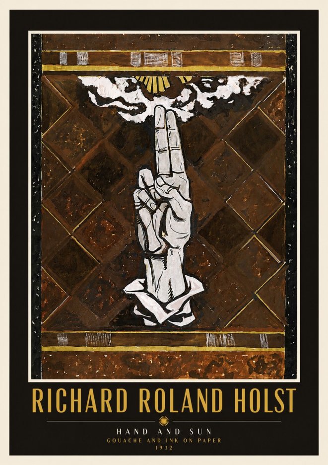 Richard Roland Holst Hand and Sun No5 - Juliste