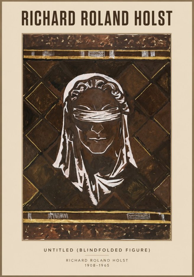 Richard Roland Holst Untitled (Blindfolded Figure) No1 - Juliste