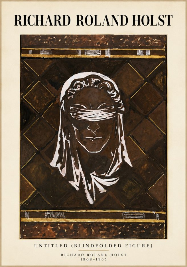Richard Roland Holst Untitled (Blindfolded Figure) No4 - Juliste