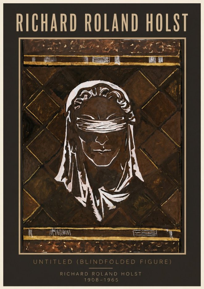 Richard Roland Holst Untitled (Blindfolded Figure) No5 - Juliste