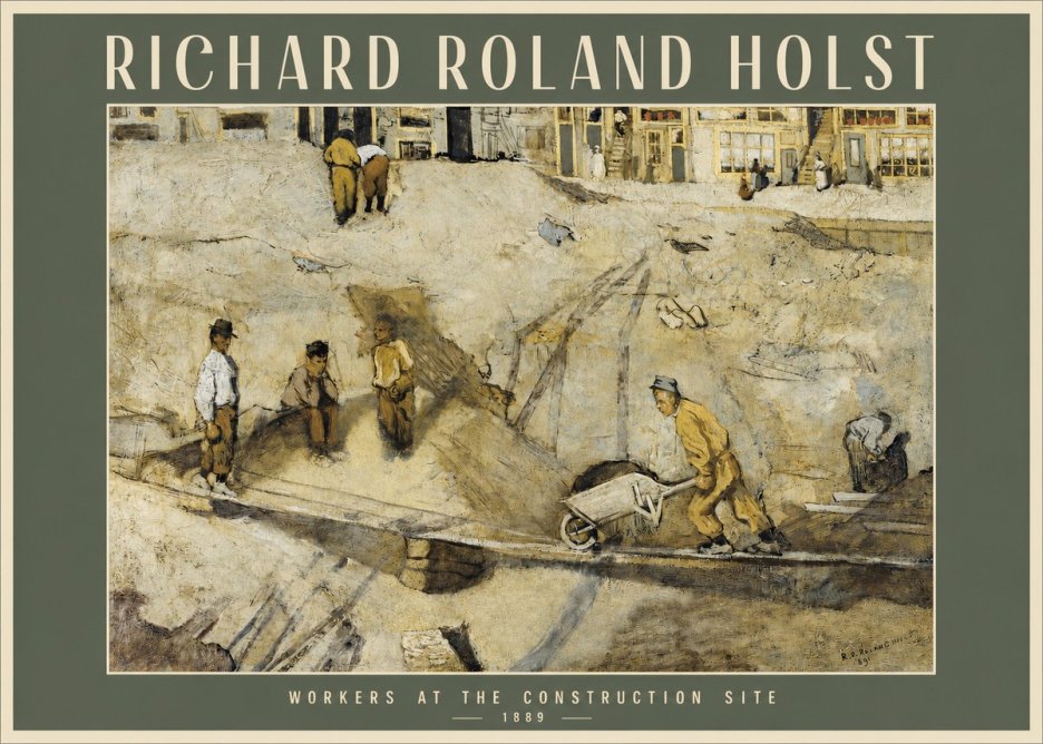Richard Roland Holst Workers at the Construction Site No2 - Juliste