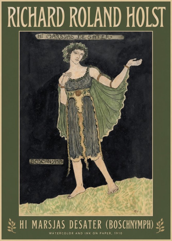 Richard Roland Holst Hi Marsjas Desater (Boschnymph) No2 - Juliste
