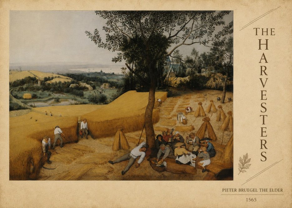 Pieter Bruegel The Harvesters II No6 - Juliste
