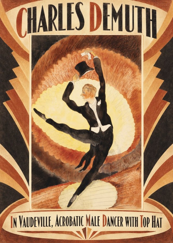 Charles Demuth In Vaudeville, Acrobatic Male Dancer with Top Hat No1 - Juliste