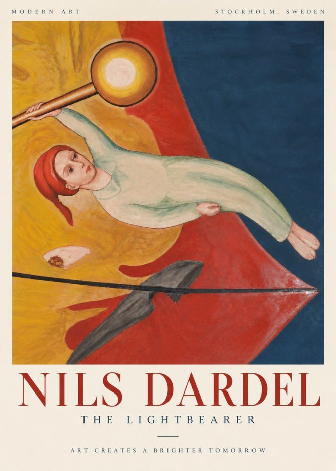 Nils Dardel The Lightbearer No6 - Juliste