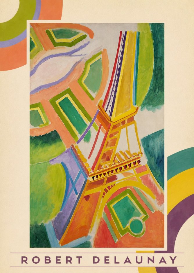 Robert Delaunay Tour Eiffel No3 - Juliste