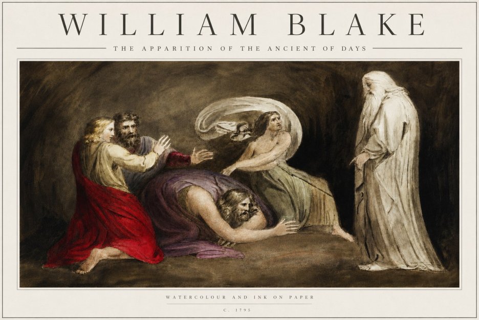 William Blake The Apparition of the Ancient of Days No3 - Juliste