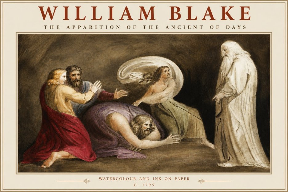 William Blake The Apparition of the Ancient of Days No4 - Juliste