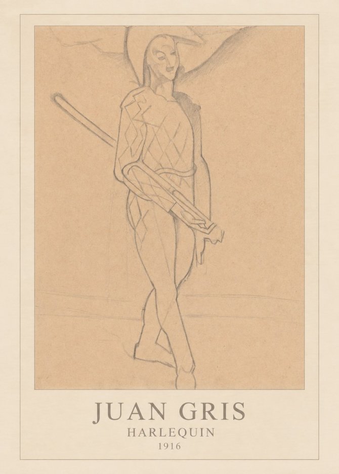Juan Gris Harlequin No4 - Juliste