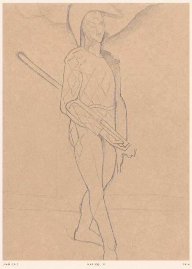 Juan Gris Harlequin No6 - Juliste