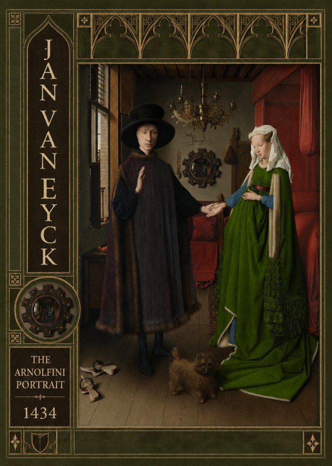 Jan van Eyck The Arnolfini Portrait III No3 - Juliste
