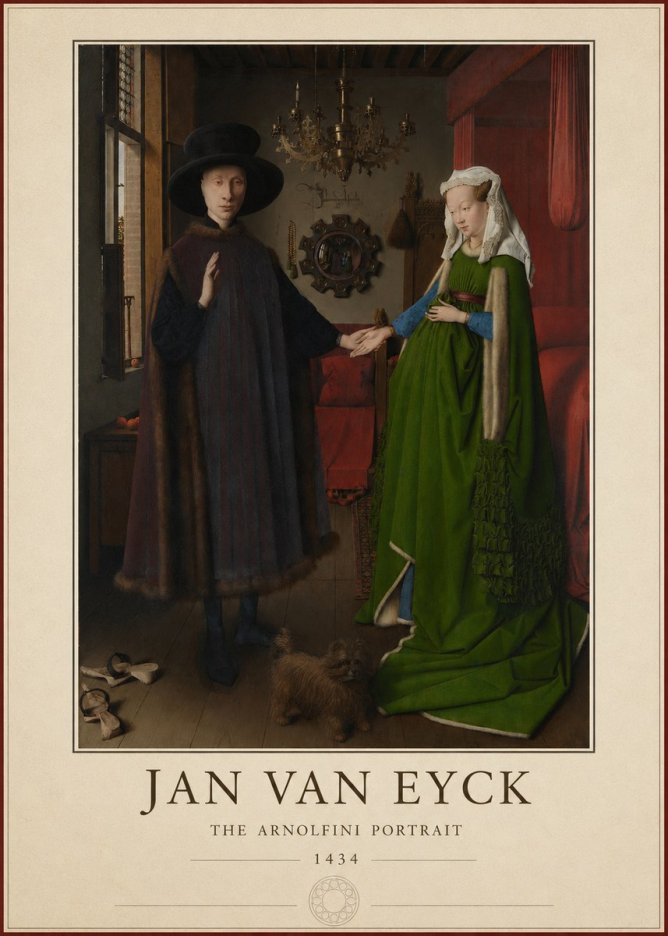Jan van Eyck The Arnolfini Portrait III No4 - Juliste