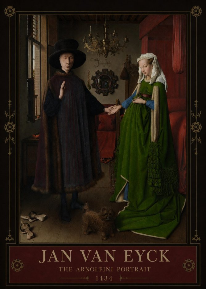 Jan van Eyck The Arnolfini Portrait III No5 - Juliste