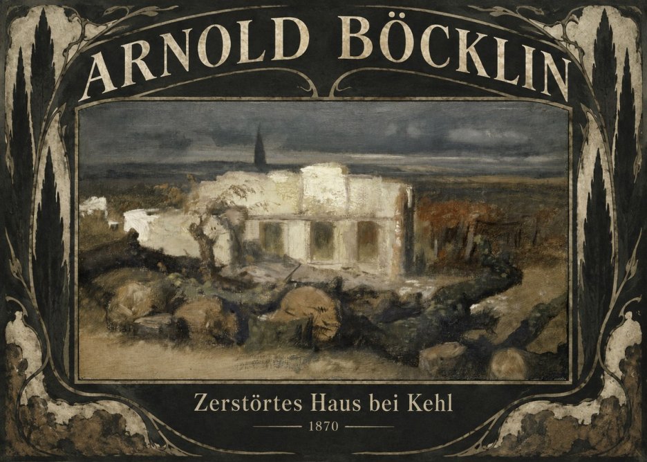 Arnold Böcklin Zerstörtes Haus Bei Kehl No6 - Juliste