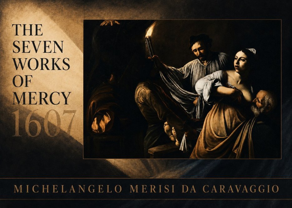 Michelangelo Merisi da Caravaggio The Seven Works of Mercy III No6 - Juliste