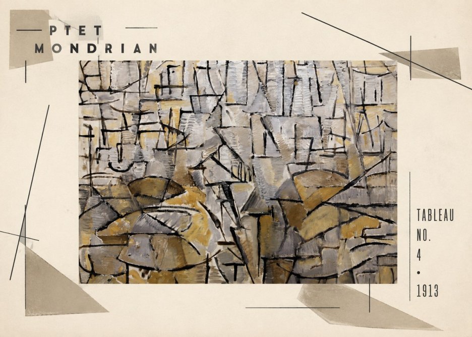 Piet Mondrian Tableau No. 4 No3 - Juliste