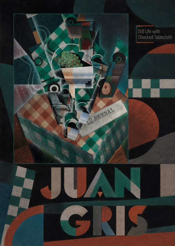 Juan Gris Still Life with Checked Tablecloth No5 - Juliste