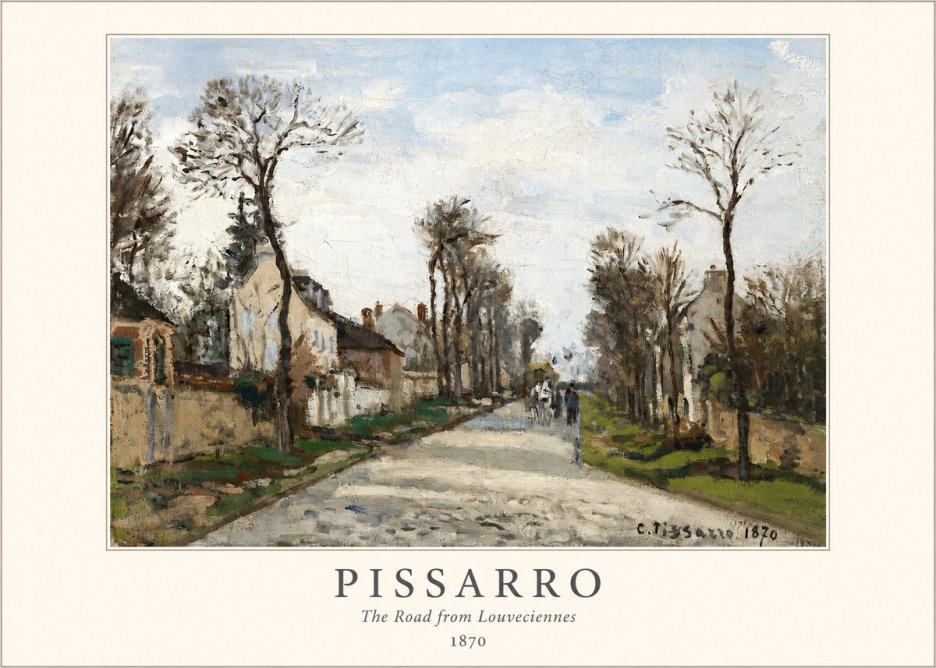 Pissarro The Road from Louveciennes I No1 - Juliste