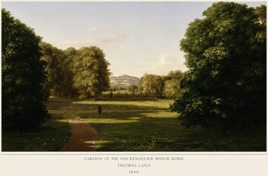 Thomas Cole Gardens of the Van Rensselaer Manor House No5 - Juliste